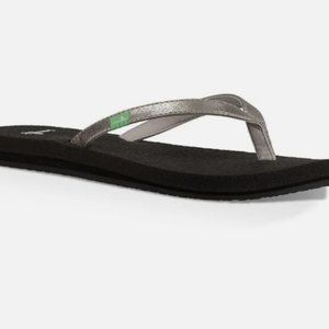 Yoga mat comfort flip flops by Sanuk feature lightweight comfort, good thick sol